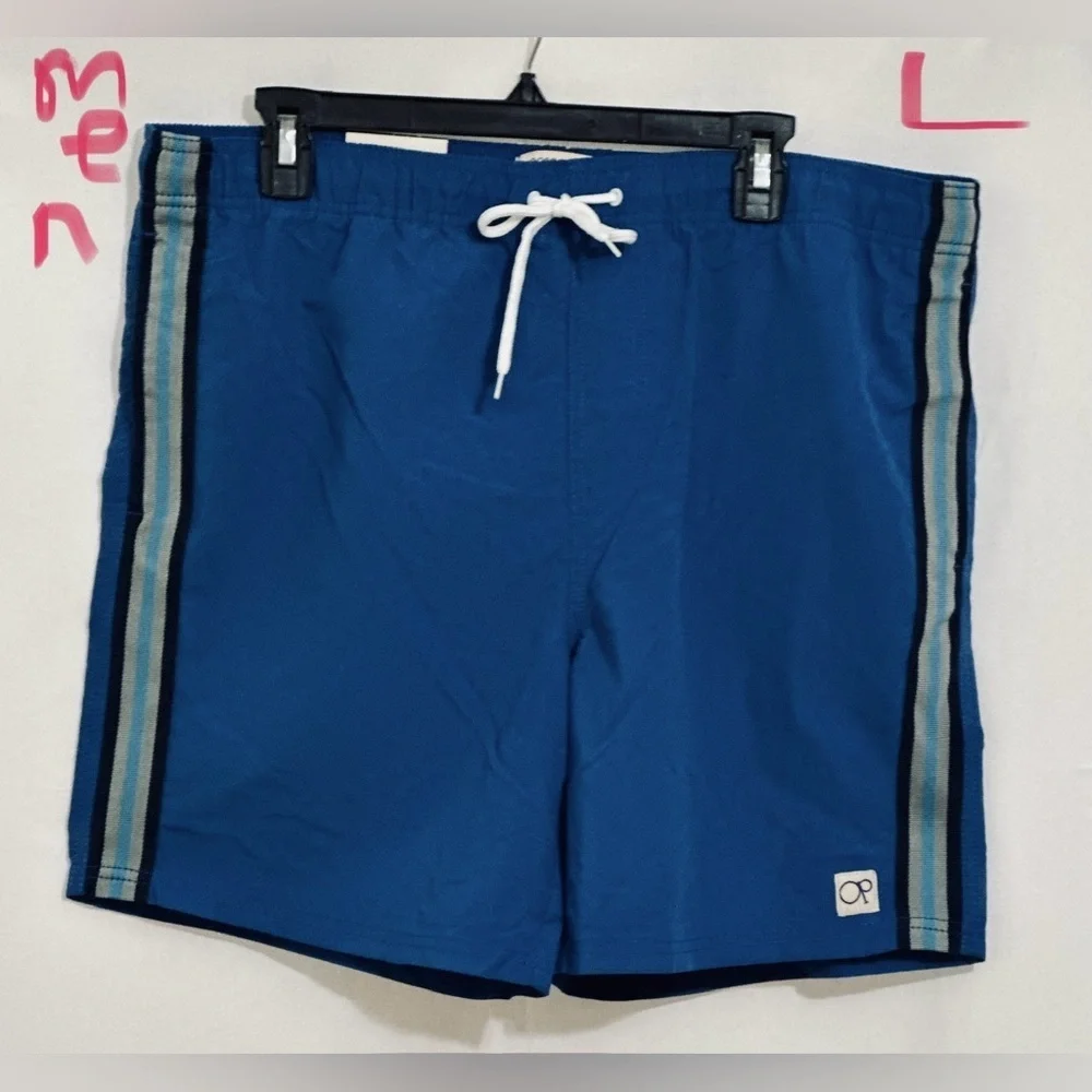 MENS OP BLUE SWIM TRUNKS